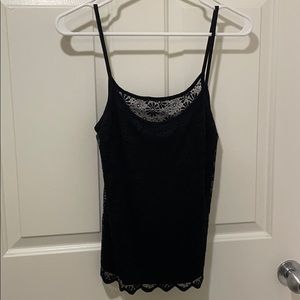 Topshop back lace tank, lined front, sheer back